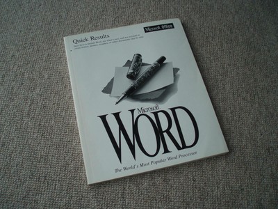 Microsoft Word v6 Quick Results Benutzerhandbuch 1993/4 REDUZIERT