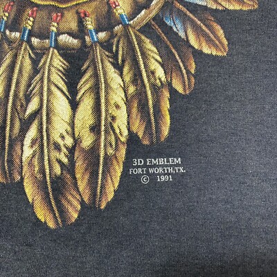 91年USA製HARLEY DAVIDSON 3D EMBLEM イーグル 1991 VINTAGE 90s 3D EMBLEM HARLEY DAVIDSON EAGLE MOTORCYCLE T