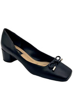 Franco Sarton Women's Natalia Block Heel Ballet Flats Black