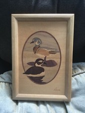 Nelson Hudson River Inlay "Wood Ducks 112" Wood Picture