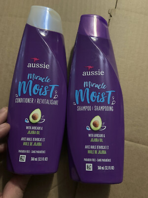 Aussie Miracle Moist Shampoo and Conditioner with Avacado and Jojobba oil New