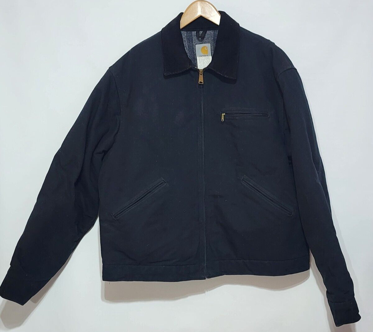VINTAGE CARHARTT DETROIT JACKET BLACK USA VINTAGE CARHARTT DETROIT JACKET BLACK USA
