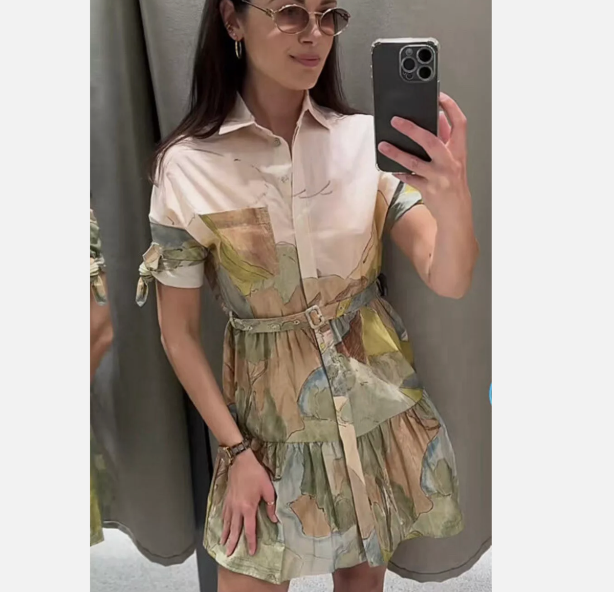 ZARA $89 WOMAN PRINTED SHORT DRESS ZW COLLECTION ZARA $89 WOMAN PRINTED SHORT DRESS ZW COLLECTION