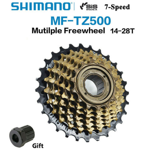 Shimano MF-TZ500 7 Speed Mountain Bike Bicycle Freewheel Index-Screw On 28T TZ21