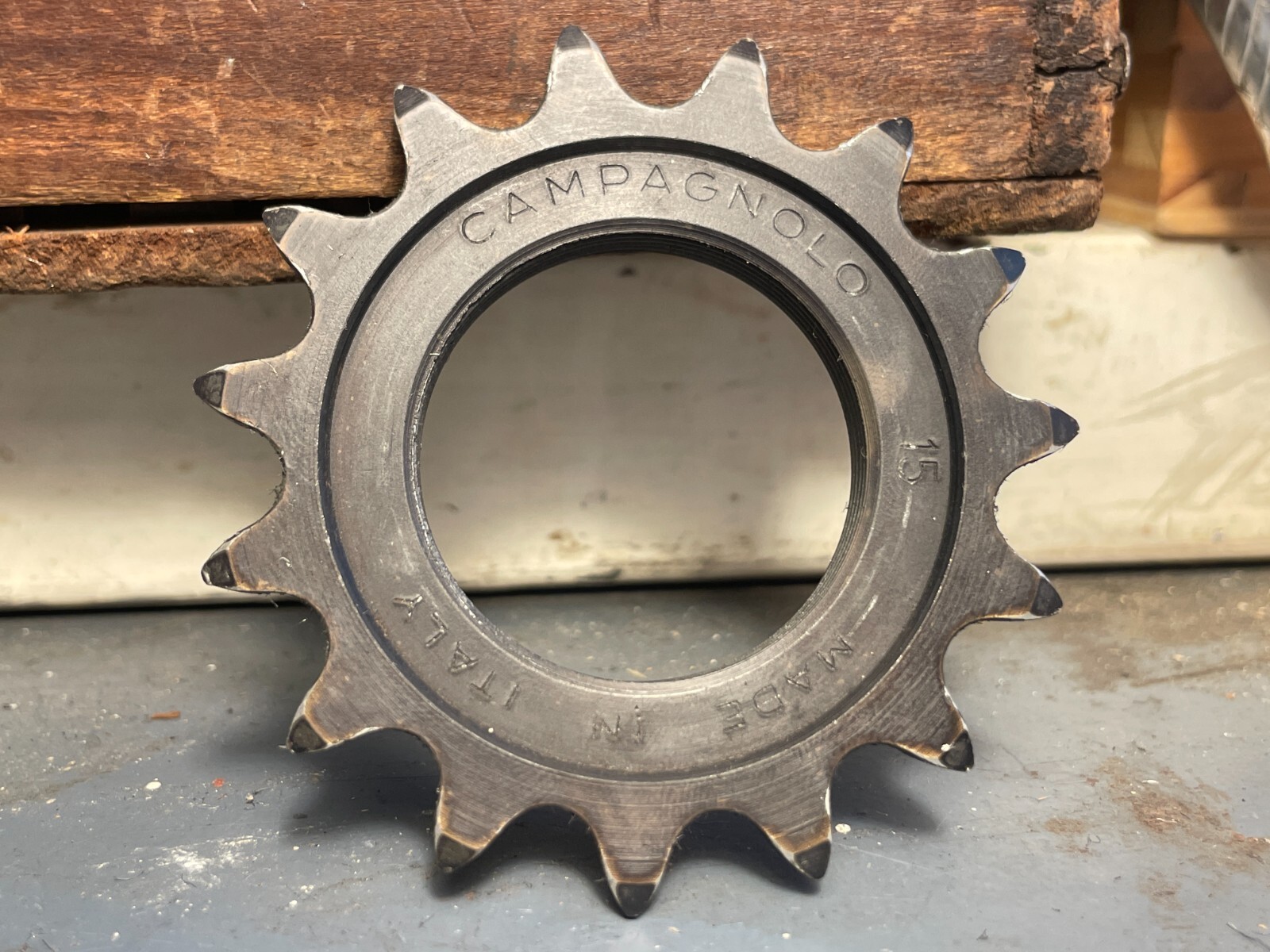 Pignon Campagnolo 15 Dents Vintage Pour Vélo Piste – Occasion Bon état – Rétro Années 80