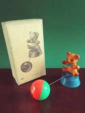 Scarce 1960's NBN Tin Wind-up Playful Bear with Ball Tinplate w/ Or. Box