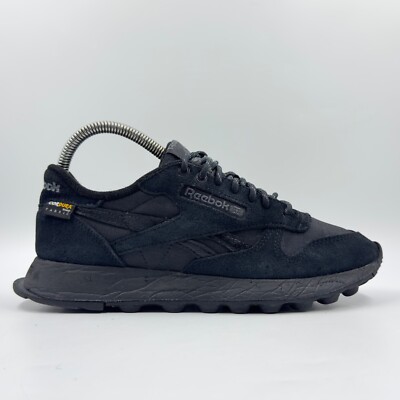 Reebok Classic Leather Damen-Sportschuhe schwarz Wildleder und Stoff UK-Größe 4,5