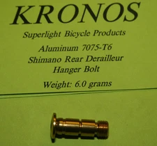 Kronos 7075-T6 Alloy Shimano Rear Derailleur Pivot Bolt - Gold