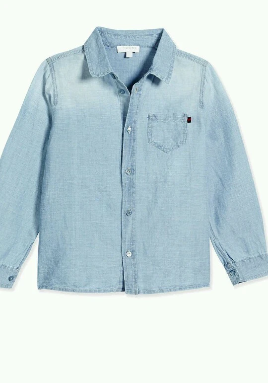 Neuf avec étiquettes robe en denim bébé garçon GUCCI bleu 9 12 mois cadeau manches longues TOP