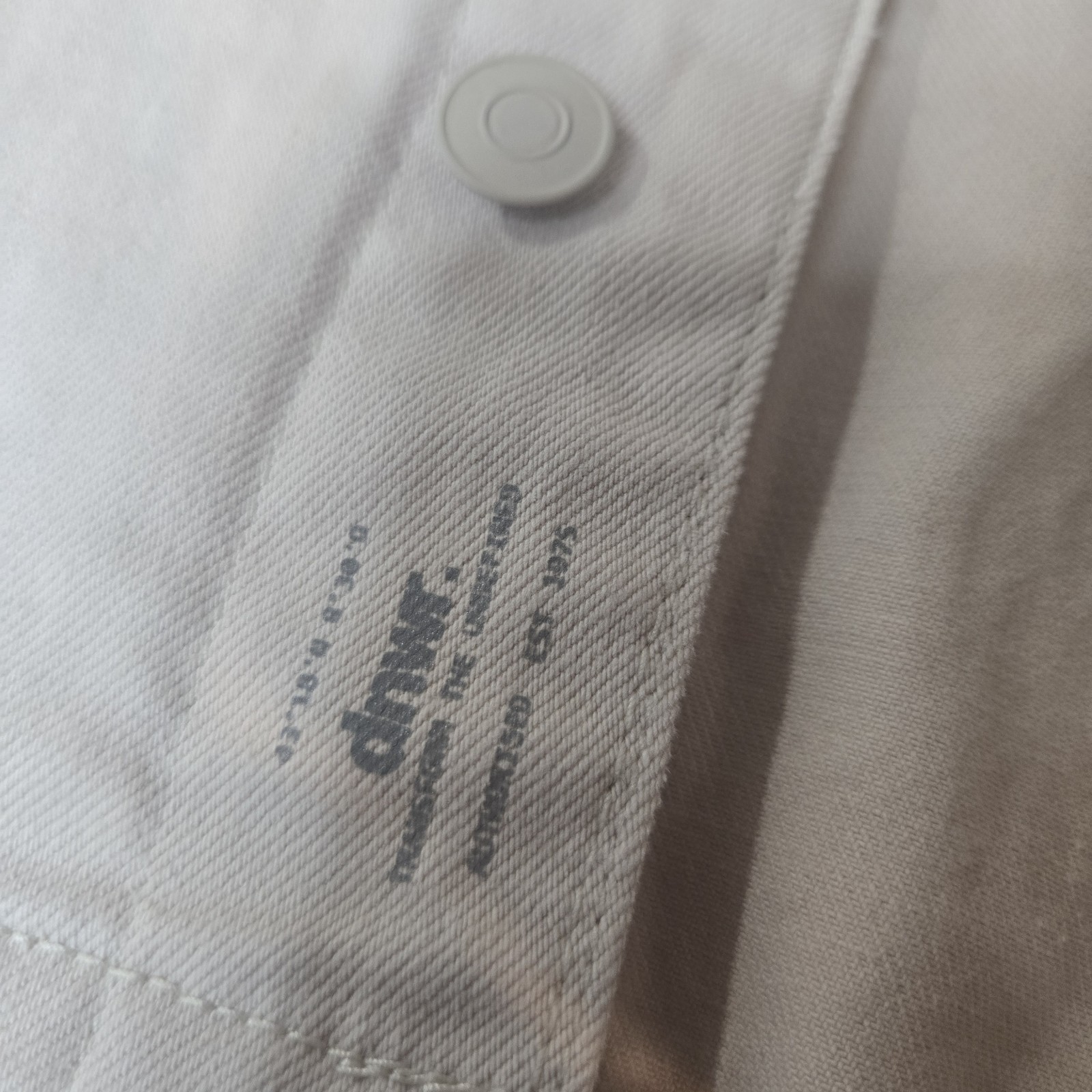 Zara Jacket Mens S Small Beige Denim Button Up Long Sleeve Collared Light Wash thumbnail 6