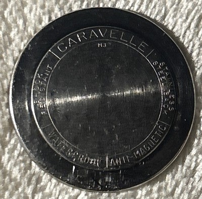 Vintage Caravelle M3 Stainless Steel Antimagnetic BW Co. CASE BACK ONLY