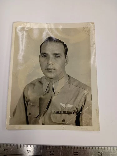 One of a Kind B&W Vintage Photograph - Military WW1/WW2 Airforce / Army Soldier