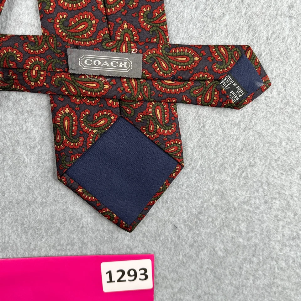 Corbata Coach Cuello Seda Colorido Paisley Hecha en Italia Foto 3 de 4