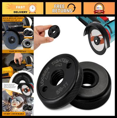 2Pcs Quick Release Angle Grinder Nuts 5/8''-11, Tool-Free Flange Accessories for