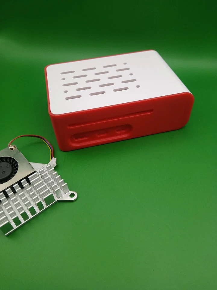 Raspberry Pi Gehäuse inkl. Lüfter für Pi 5 Rot/Weiß 2/4/8/16G Raspi 5 Kühlung - Bild 4 von 4