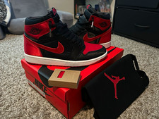Nike Air Jordan 1 High Top Black/Red/White Sa...