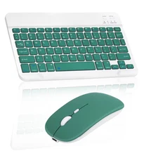 Rechargeable Bluetooth Keyboard and Mouse Combo Ultra Slim Full-Size Keyboard...