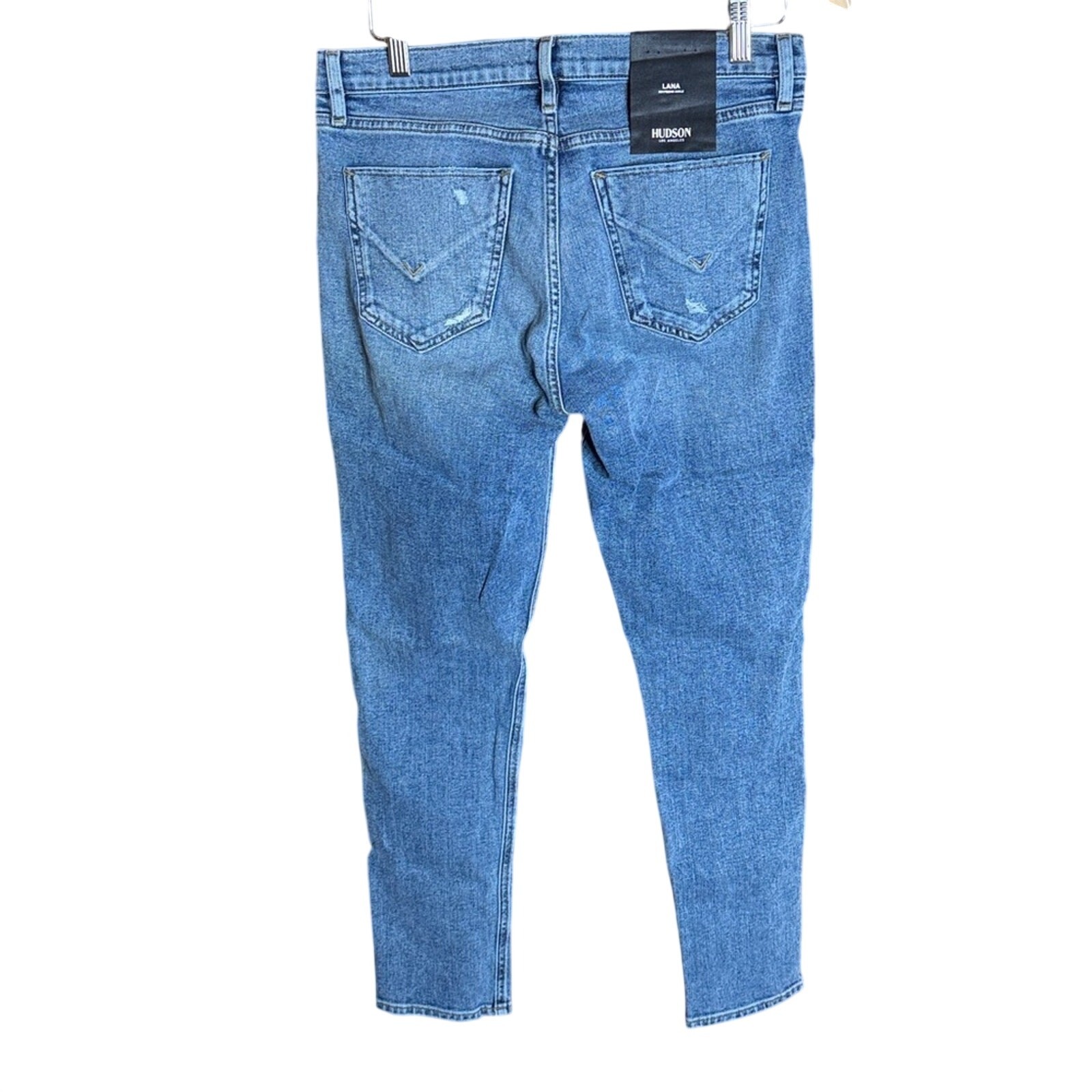Anthropologie Hudson Lana Boyfriend Ankle Jeans Everlast Blue Size 28 image 9