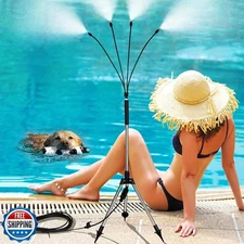 Standing Misters For Outside Patio BBQ, Adjustable Height Stand Misting System