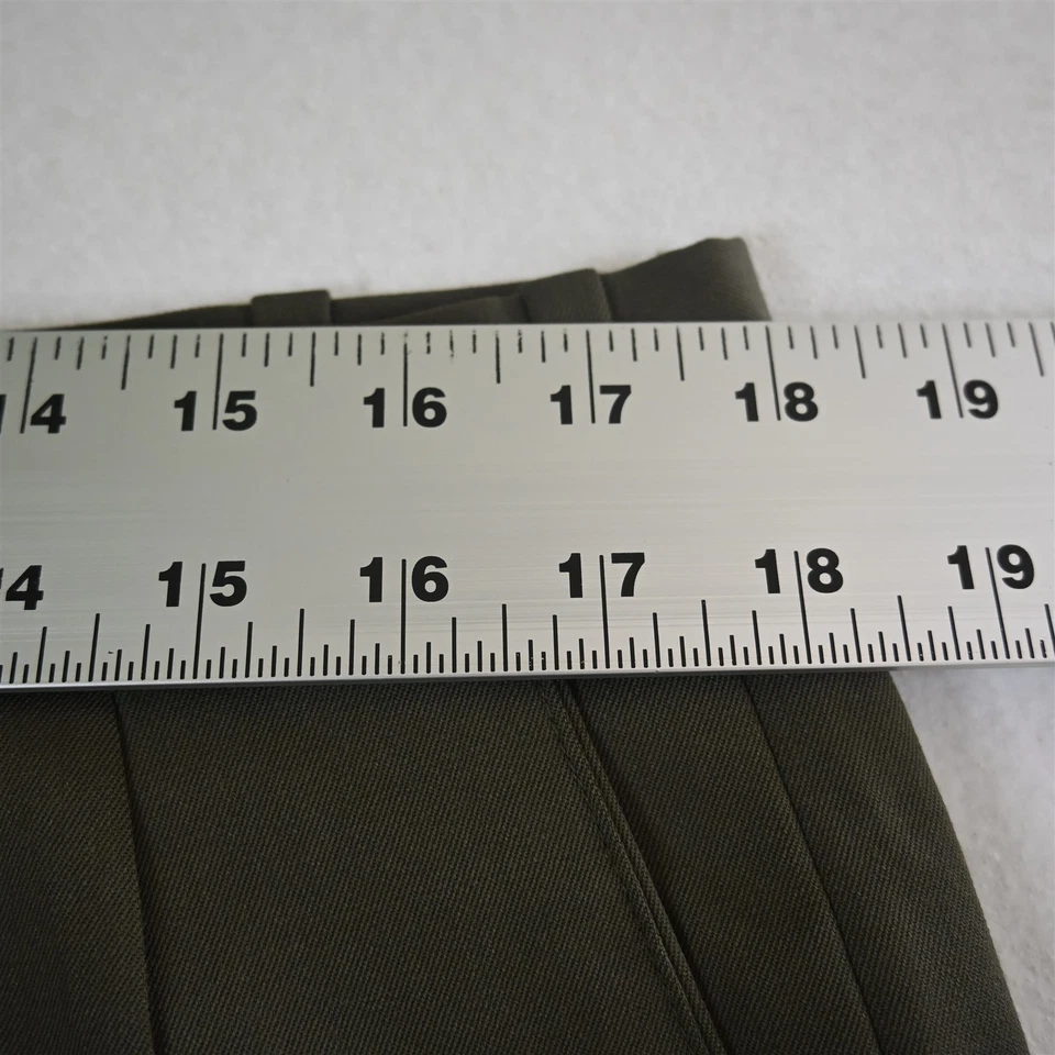 JB Britches 34x30 Olive Green 100% Wool Pleated Cuffed High Waist Dress Pants - Image 2 of 4