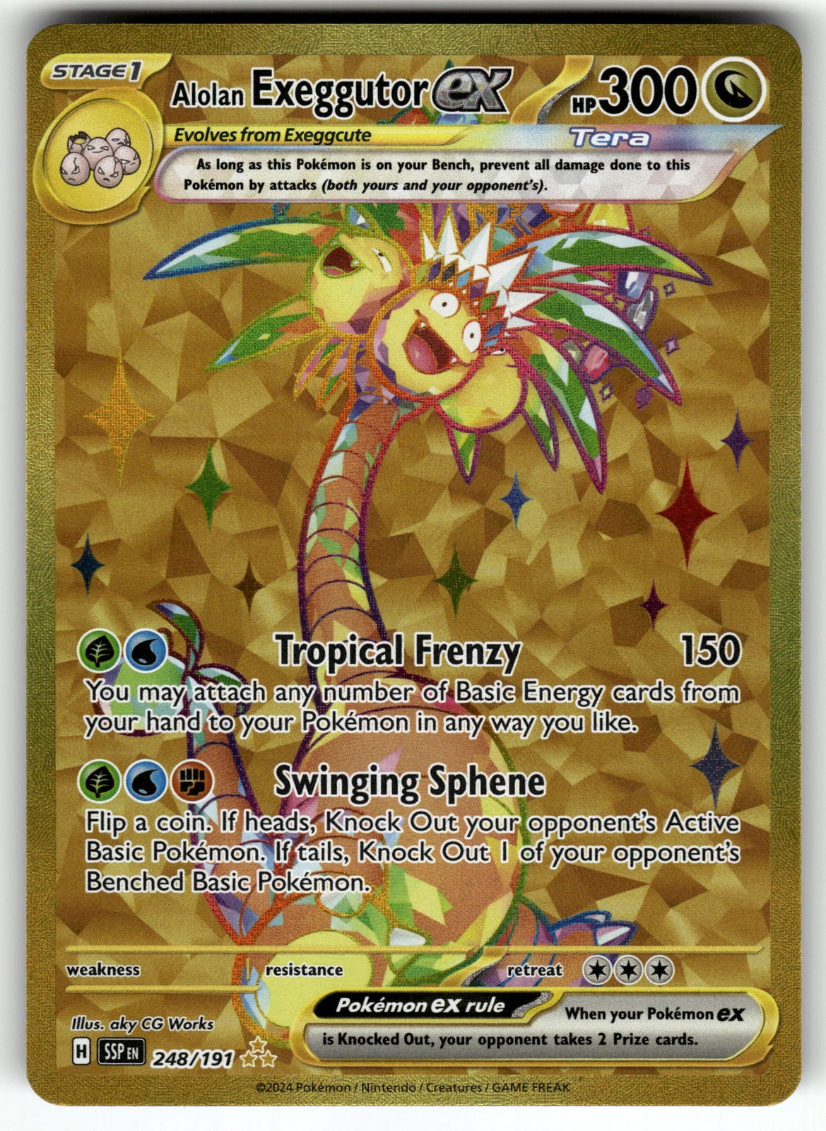 Alolan Exeggutor ex 248/191 SV08: Surging Sparks NM Pokemon Card TCG