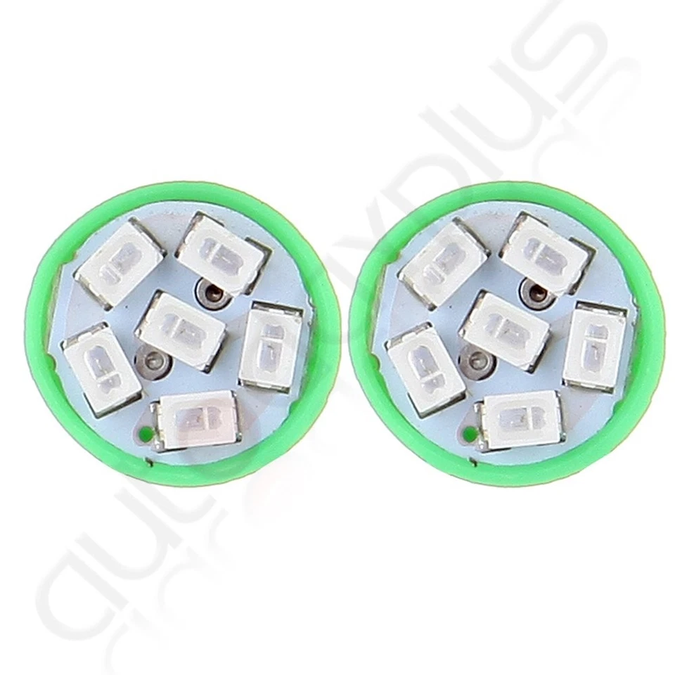5x Lente de luz marcadora de techo cabina de humo + base + LED verde 6-SMD para 1988-2000 GMC/Chevy Foto 4 de 4