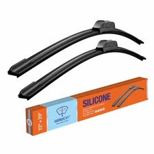 22" and 20" Silicone Wiper Blades for Toyota Tacoma Jeep Compass Chevy Malibu