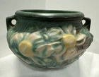 Roseville Pottery  1940’s Peony Jardiniere 2 Handled Bowl Vase 661-3" USA  EUC