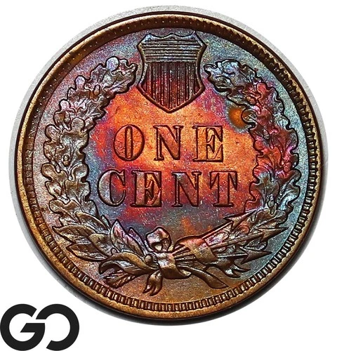 1907 Indian Head Cent Penny, Outstanding Color, Gem BU++ Beauty!