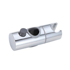 Universal Adjustable Shower Rail Head Slider Holder Base Bracket Chrome ABS