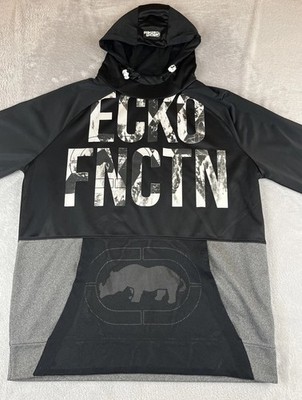 Ecko Function Mens Black long sleeve pullover hoodie size Large
