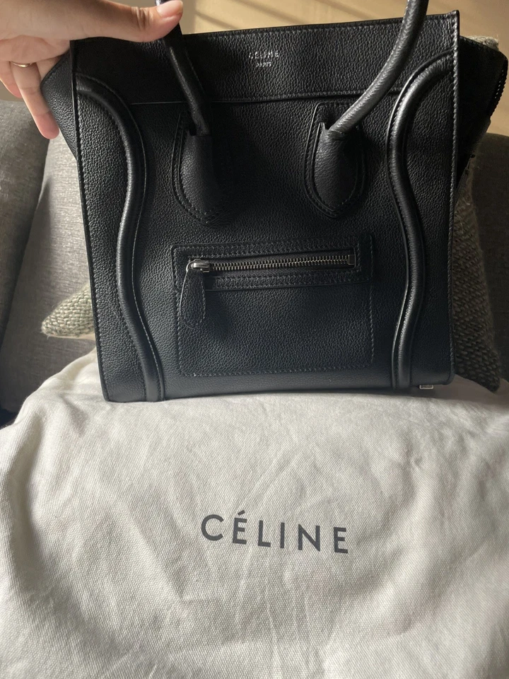 Authentic Celine Micro Luggage Tote - Image 2 of 4
