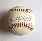Clean Jim Catfish Hunter Signed Rawlings OLHOF Ball Inscribed H.O.F 1987