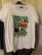 Guinness Official Merchandise Toucan and Pint White Graphic T-Shirt XL