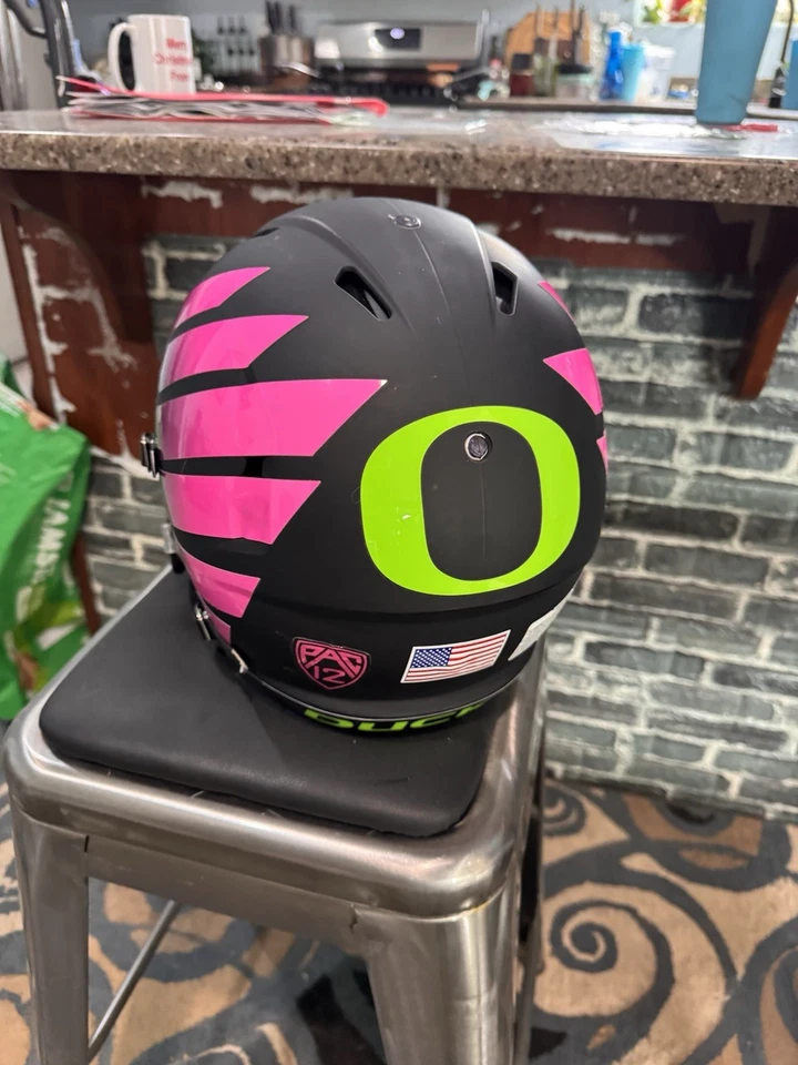 Casco de fútbol americano tamaño completo Like Oregon Ducks personalizado Riddell Speed Foto 4 de 4
