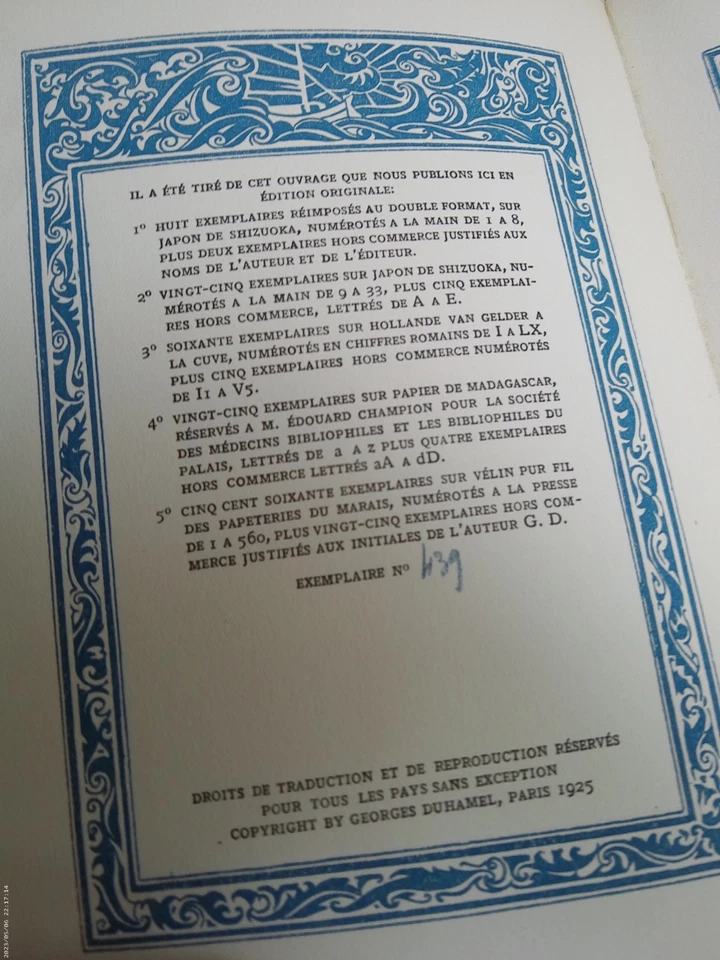 GEORGES DUHAMEL- SUITE HOLLANDAISE-EDITION ORIGINALE N° PUR FIL-1925-VOYAGES/ - Photo 3/4