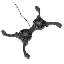 Slim Laptop Cooling Pad Dual Silent Fans Adjustable Foldable Arms USB Powered