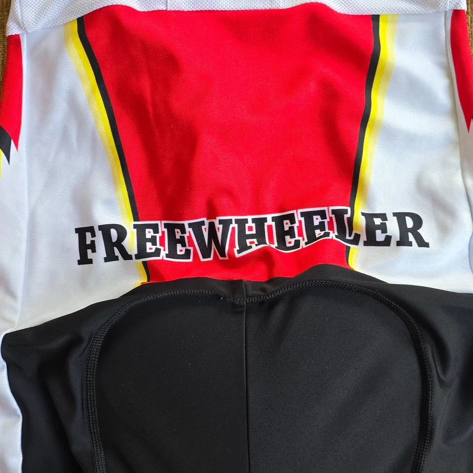 Culotte con tirantes Verge ciclismo adulto hombre talla M ciclismo acolchado blanco negro rojo Polonia Foto 3 de 4