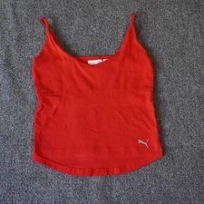 Puma Red Active Tank Top Athletic Sleeveless Built-in Bra Womens Size M