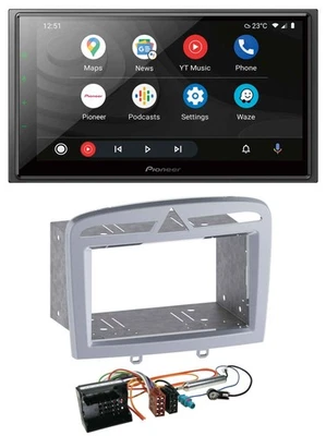 Pioneer USB 2DIN DAB MP3 Bluetooth Autoradio für Peugeot 308 09-13 warmsilber - Bild 1 von 4