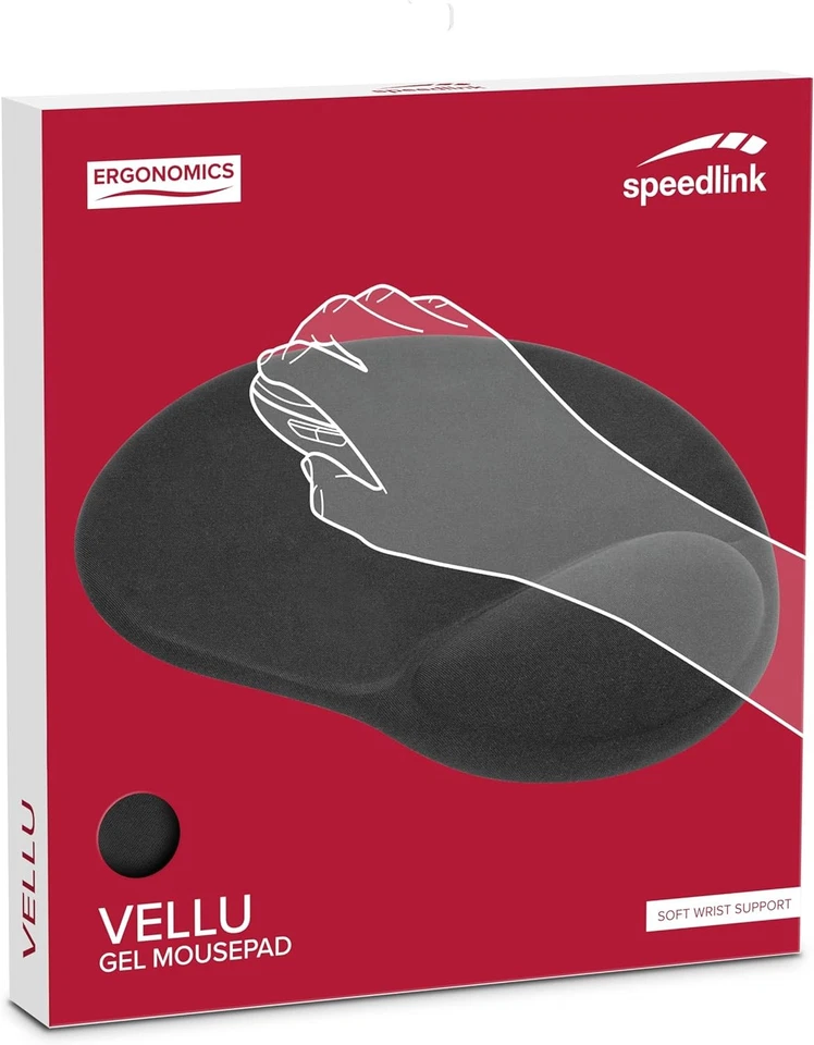 Speedlink VELLU Mousepad - With Gel Wristrest Support for Office, Home Office an - Immagine 4 di 4