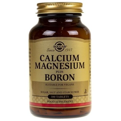 SOLGAR Calcium Magnesium Plus Bor - 100 Tabletten - Calcium Magnesium Bor