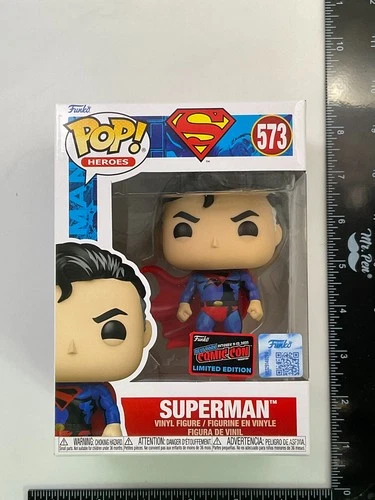 Funko Pop! DC Universe: Superman #573 Official NYCC Sticker + Protector H3