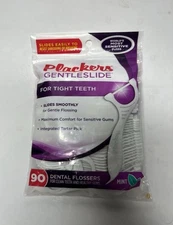 Plackers Gentleslide Dental Flossers Cool Mint 90 Count NEW OLD STOCK FREE SHIP