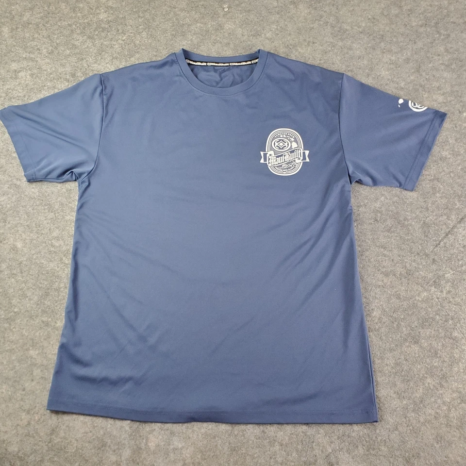 Camisa Maui Built Para Hombre Extra Grande Azul Cuello Redondo Manga Corta Gráfico Elastizado Foto 2 de 4