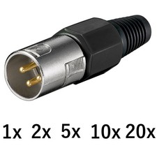 3 pin XLR Stecker Schraubgehäuse Audio Mikro...