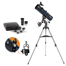 Celestron AstroMaster 130EQ Telescope with Eyepiece Kit and Smartphone Adapter