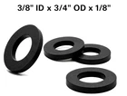 3/8" ID x 3/4" OD x 1/8" Oil Resistant NBR Rubber Flat Washers Industrial Repair