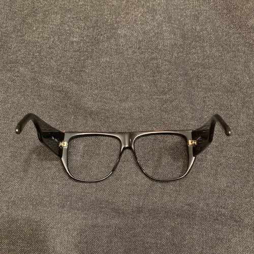 VTG NOS Unused 80s Red Python Harve Benard Black Frame Glasses Flat Oversize 58 - Picture 11 of 24