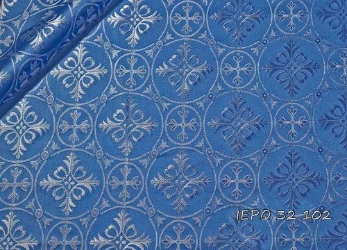 Church Liturgical Vestment  Brocade Metallic fabric with Crosses (13 colors)